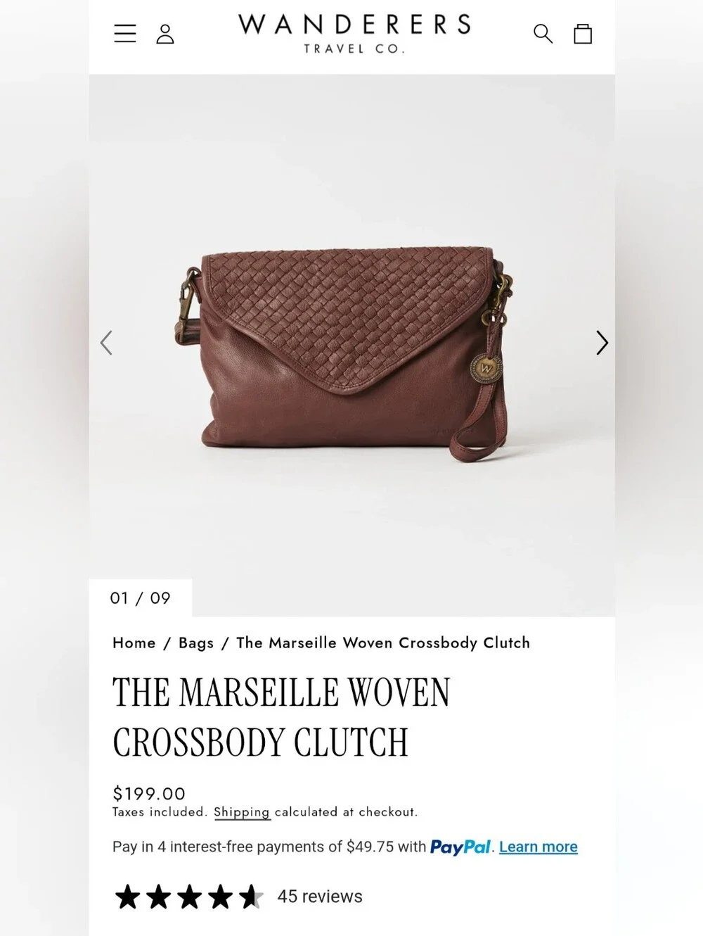 Wanderers Travel Company Matseilles Woven Crossbody Clutch - Chocolate Brown